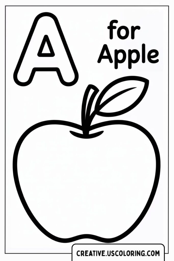 a-for-apple-coloring-page