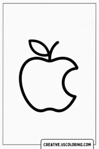 apple-with-bite-and-leaf-coloring-page