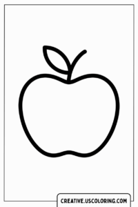 apple-with-leaf-coloring-page