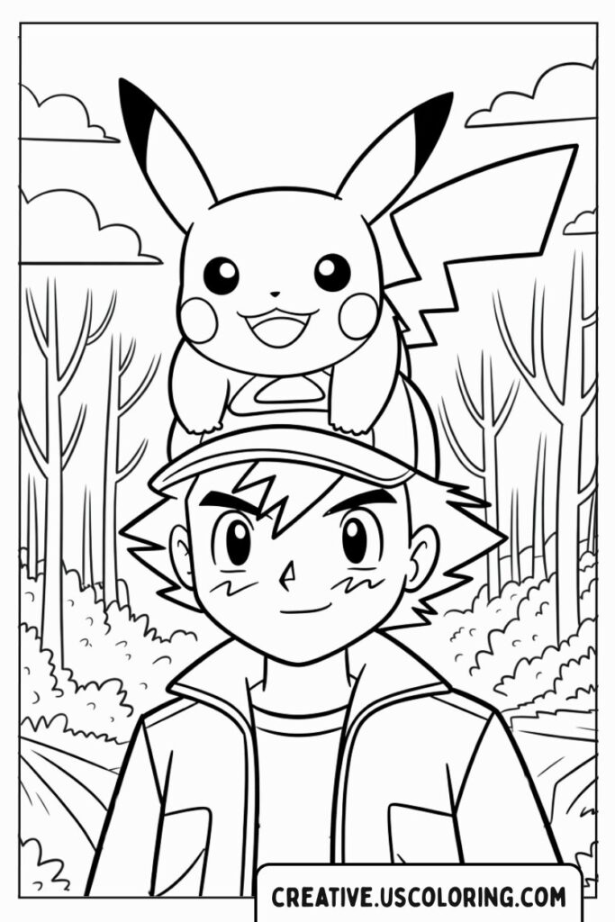 ash-and-pikachu-coloring-page