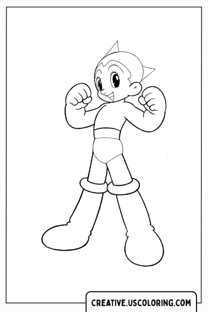 astro-boy-flexing-and-smiling-coloring-page