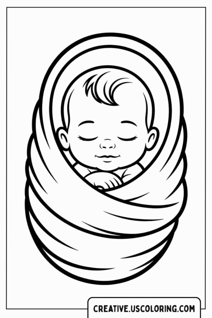 baby-swaddled-in-blanket-coloring-page