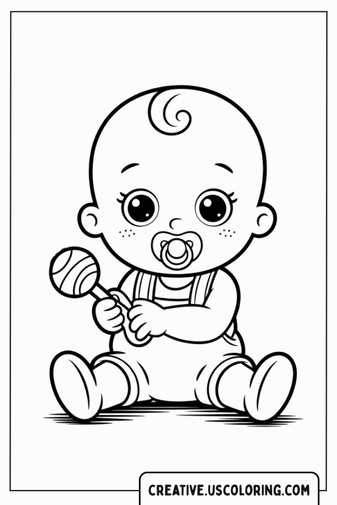 baby-with-lollipop-sitting-in-overalls-coloring-page