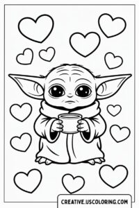 baby-yoda-holding-a-cup-with-hearts-coloring-page