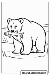 bear-holding-fish-coloring-page