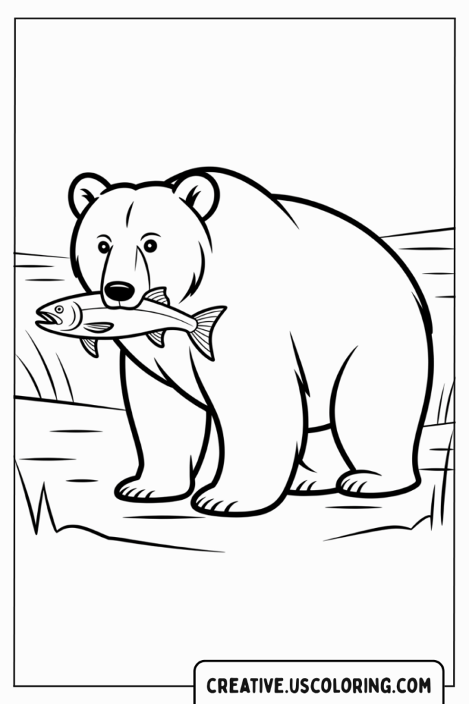bear-holding-fish-coloring-page