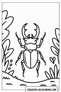 beetle-in-garden-coloring-page