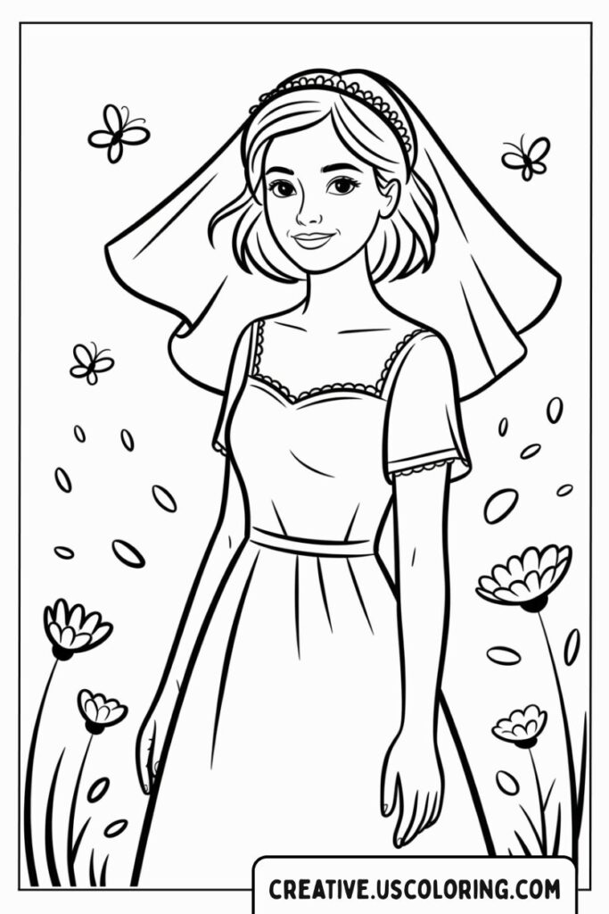 bride-in-white-dress-with-flowers-coloring-page