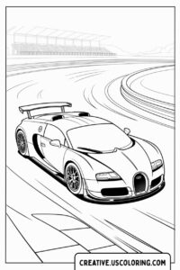 bugatti-driving-on-track-coloring-page