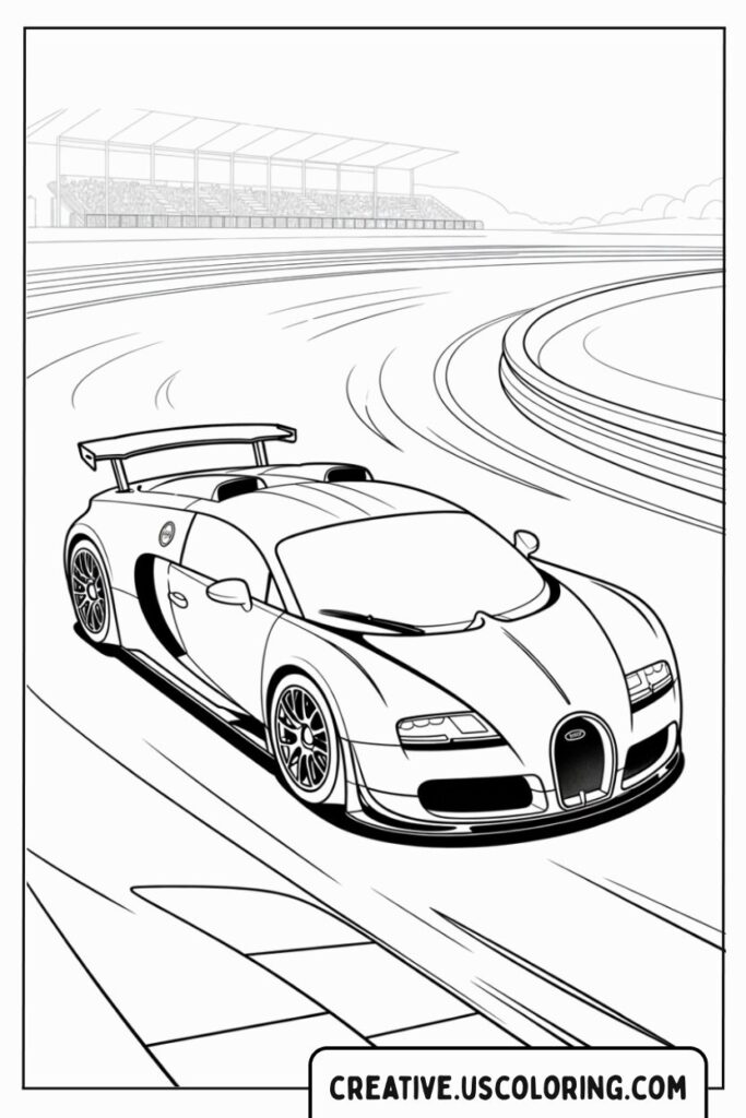 bugatti-driving-on-track-coloring-page