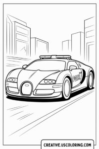 bugatti-police-car-driving-in-city-coloring-page