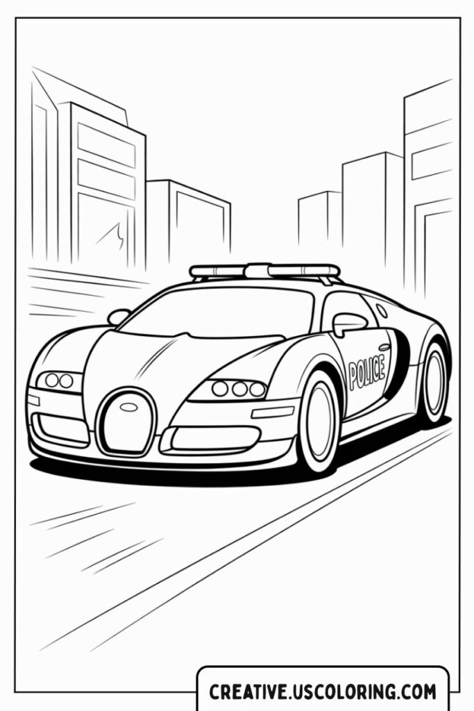 bugatti-police-car-driving-in-city-coloring-page
