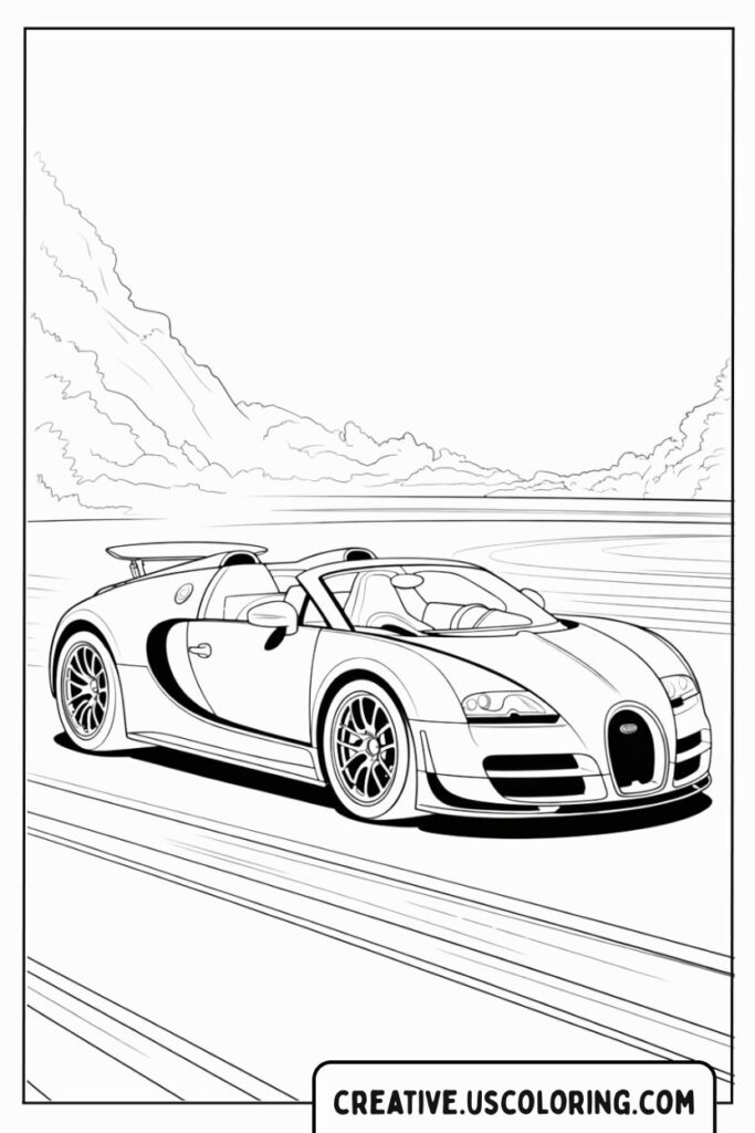 bugatti-sports-car-on-road-coloring-page
