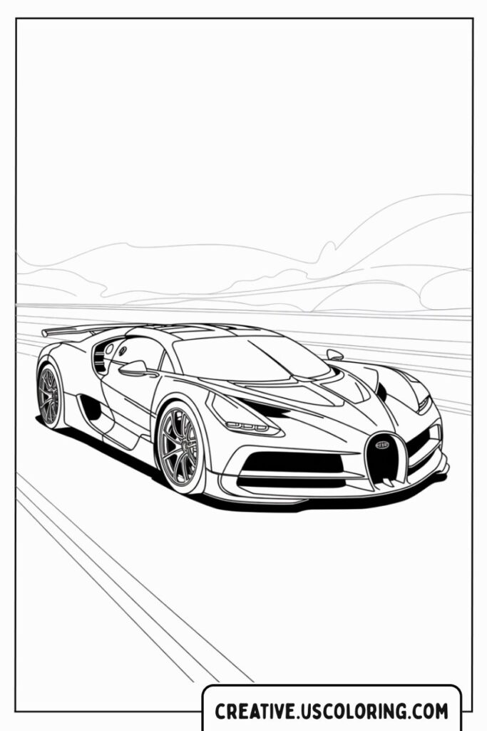 bugatti-supercar-on-the-road-coloring-page
