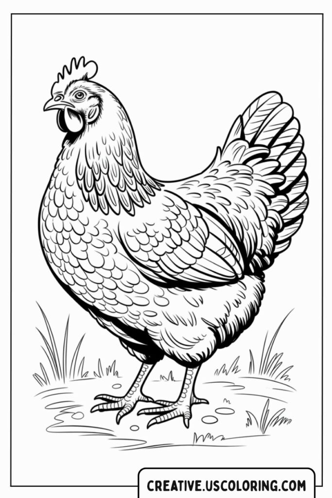 chicken-standing-in-grass-coloring-page