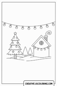 christmas-tree-and-house-with-lights-coloring-page