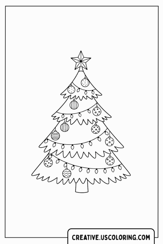 christmas-tree-with-ornaments-and-lights-coloring-page