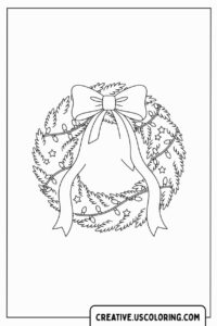 christmas-wreath-with-lights-and-bow-coloring-page