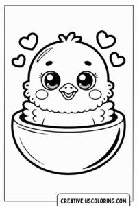 cute-baby-chick-in-a-bowl-coloring-page