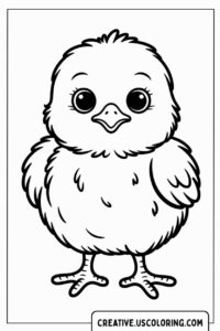 cute-baby-chick-standing-coloring-page