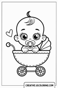 cute-baby-in-stroller-coloring-page