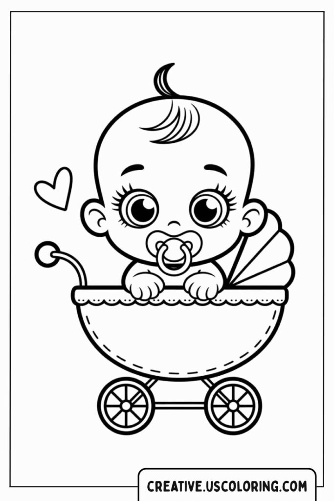 cute-baby-in-stroller-coloring-page