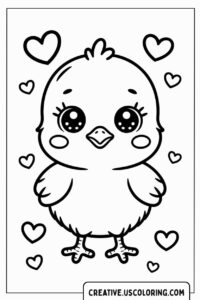 cute-chicken-with-hearts-coloring-page
