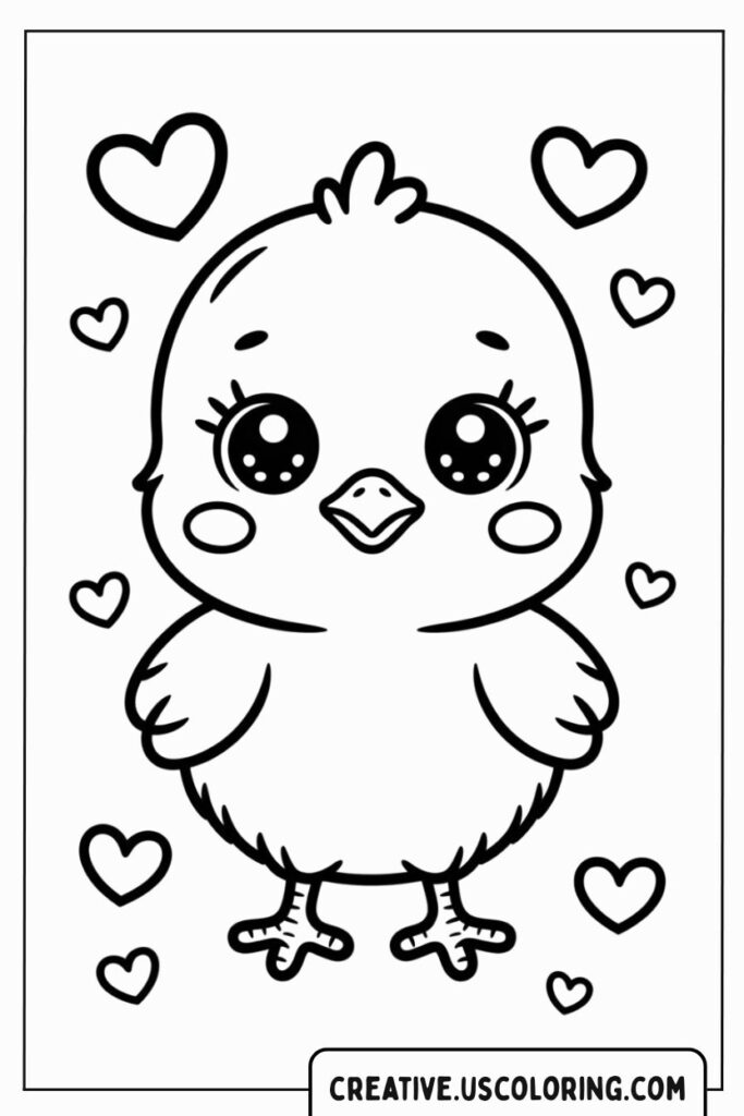 cute-chicken-with-hearts-coloring-page