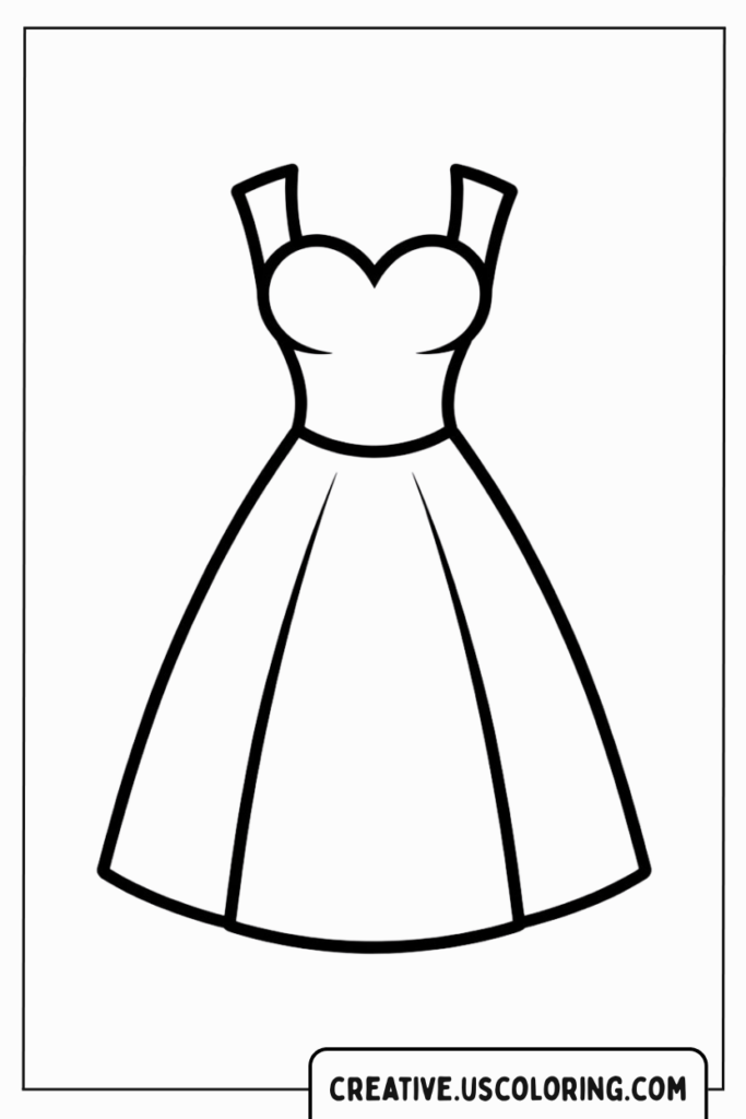 dress-with-spaghetti-straps-coloring-page
