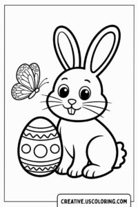 easter-bunny-with-egg-and-butterfly-coloring-page