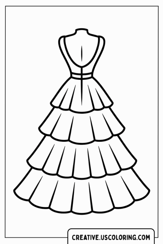 elegant-layered-dress-coloring-page