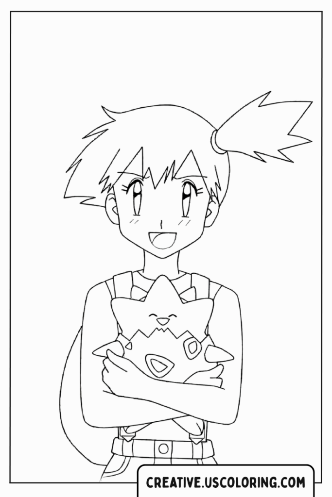girl-holding-pokemon-coloring-page