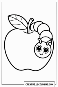 happy-caterpillar-on-apple-coloring-page