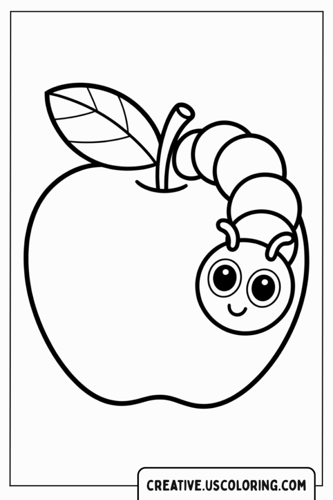 happy-caterpillar-on-apple-coloring-page