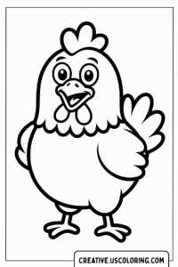 happy-chicken-standing-with-wings-coloring-page