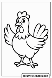 happy-chicken-with-wings-coloring-page