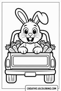 happy-easter-bunny-in-truck-with-carrots-coloring-page