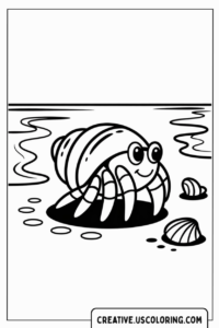 hermit-crab-in-shell-on-the-beach-coloring-page