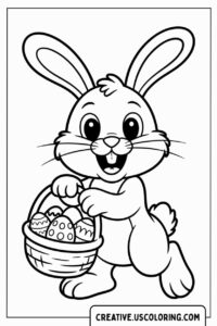 kawaii-easter-bunny-with-basket-of-eggs-coloring-page