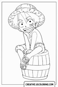 luffy-sitting-on-barrel-coloring-page