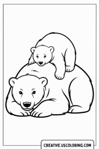 mother-bear-with-cub-coloring-page