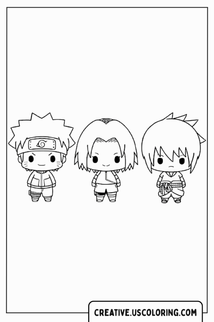 naruto-and-friends-chibi-coloring-page