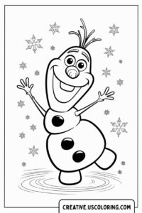 olaf-happy-dancing-with-snowflakes-coloring-page