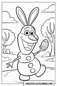 olaf-holding-easter-egg-coloring-page