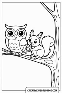 owl-and-squirrel-sitting-on-tree-branch-coloring-page