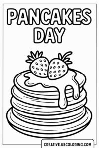 pancakes-with-strawberries-and-syrup-coloring-page