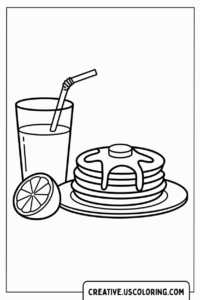 pancakes-with-syrup-and-drink-coloring-page