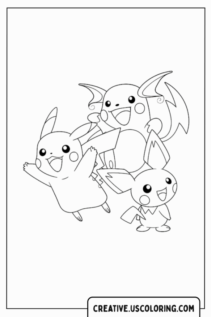 pikachu-and-friends-happy-coloring-page