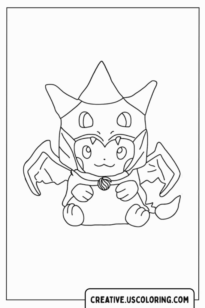 pikachu-dressed-as-dragon-coloring-page
