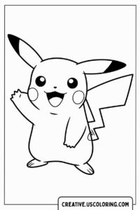 pikachu-happy-waving-coloring-page